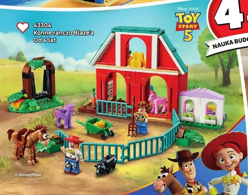 Klocki LEGO Disney Pixar Toy Story 43304 Konne ranczo Blaze'a promocja w LEGO