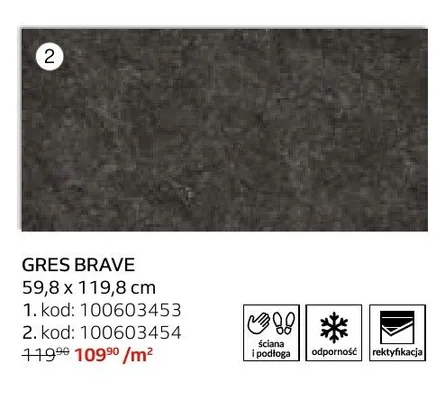 Gres Brave 59,8x119,8 cm kod 100603454 promocja w Komfort