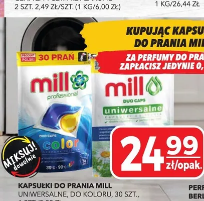 Kapsułki do prania Mill uniwersalne promocja w Top Market