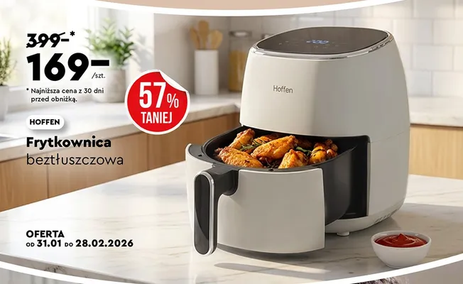 Frytkownica beztłuszczowa promocja w Biedronka Home
