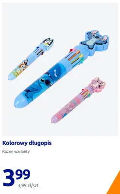 Kolorowy długopis promocja w Action