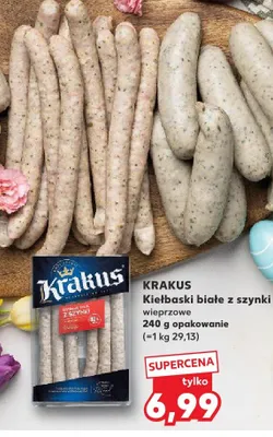 Kiełbasa białe z szynki wieprzowe promocja w Kaufland