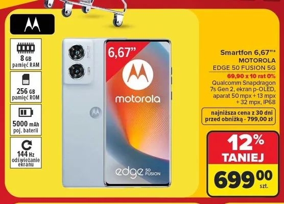 Smartfon Motorola Edge 50 Fusion promocja w Carrefour