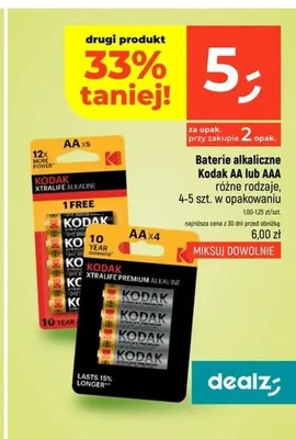 Baterie alkaliczne Kodak AAA promocja w Dealz