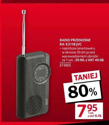 Radio przenośne RA-E311B Jvc promocja w Selgros