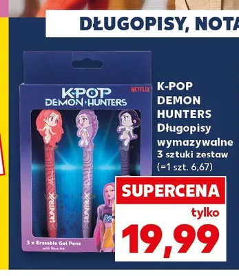 Długopisy wymazywalne K-Pop Demon Hunters promocja w Kaufland