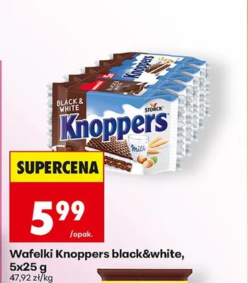 Wafelki Knoppers Black&White promocja w Biedronka