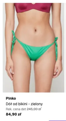 Dół od bikini Pinko zielony promocja w Lounge by Zalando