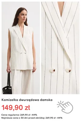 Kamizelka dwurzędowa damska promocja w Medicine