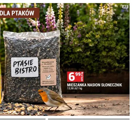Mieszanka nasion słonecznik Ptasie Bistro promocja w Merkury Market