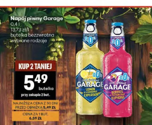 Napój piwny bezalkoholowy Garage Berries & Passion Fruit Euphoria butelka bezzwrotna promocja w Delikatesy Centrum