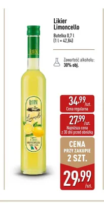 Likier Limoncello Ravini promocja w Aldi
