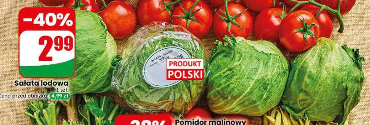 Sałata lodowa promocja w Dino