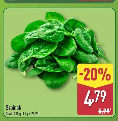 Szpinak promocja w Aldi