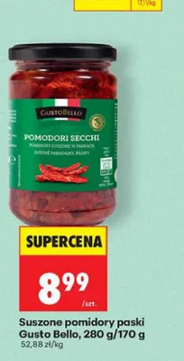 Suszone pomidory paski Gusto Bello promocja w Biedronka