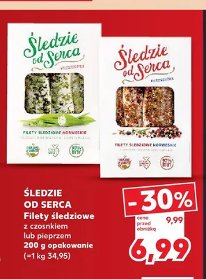 Filety śledziowe z czosnkiem Śledzie Od Serca promocja w Kaufland