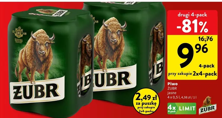 Piwo jasne promocja w Intermarche