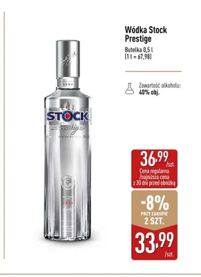 Wódka Stock Prestige promocja w Aldi