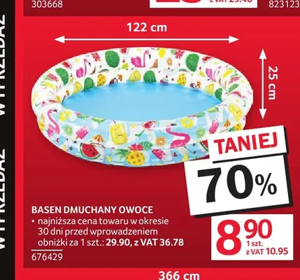 Basen dmuchany Owoce 122 cm promocja w Selgros