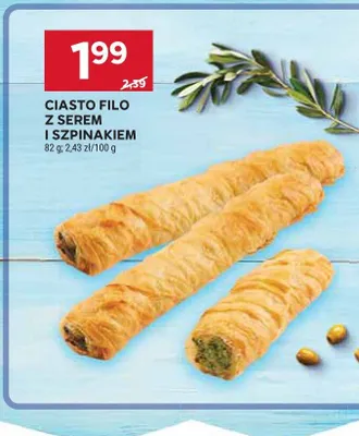 Ciasto filo z serem i szpinakiem promocja w Stokrotka