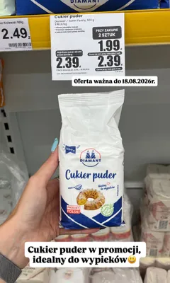Cukier puder Diamant promocja w Dino