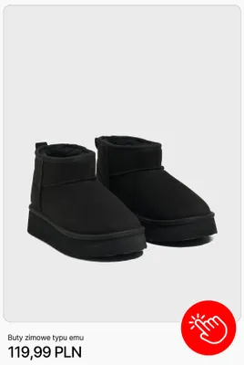 Buty zimowe typu emu Cropp promocja w Cropp