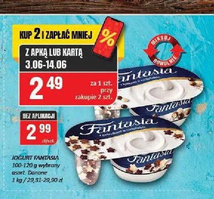Jogurt Fantasia Danone promocja w Chorten