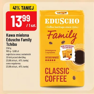 Kawa mielona Eduscho Family promocja w POLOmarket