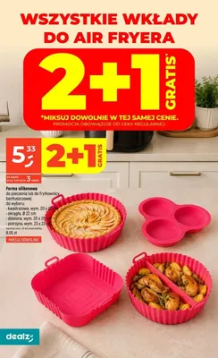 Forma silikonowa do pieczenia lub do frytkownicy beztłuszczowej kwadratowa 20x20 cm promocja w Dealz