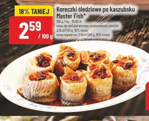Koreczki śledziowe po kaszubsku Master Fish promocja w POLOmarket