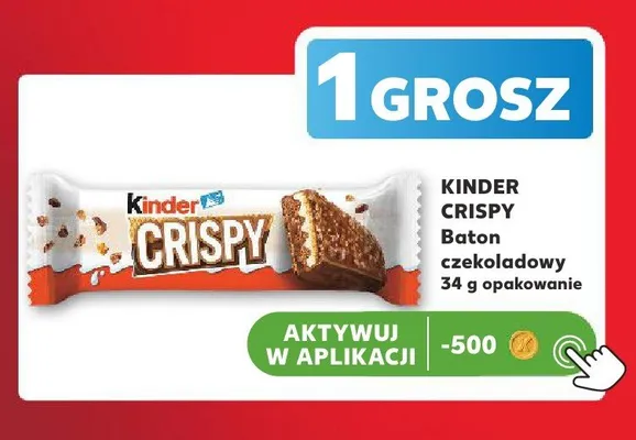 Baton czekoladowy Kinder Crispy promocja w Kaufland