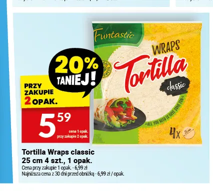 Tortilla Wraps classic Funtastic 25 cm promocja w Twój Market