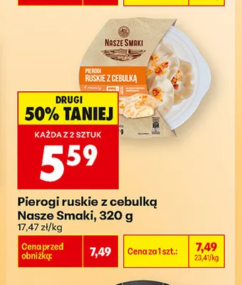 Pierogi ruskie z cebulką Nasze Smaki promocja w Biedronka