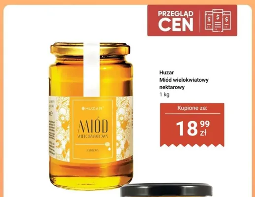 Miód wielokwiatowy nektarowy Huzar promocja w Dino