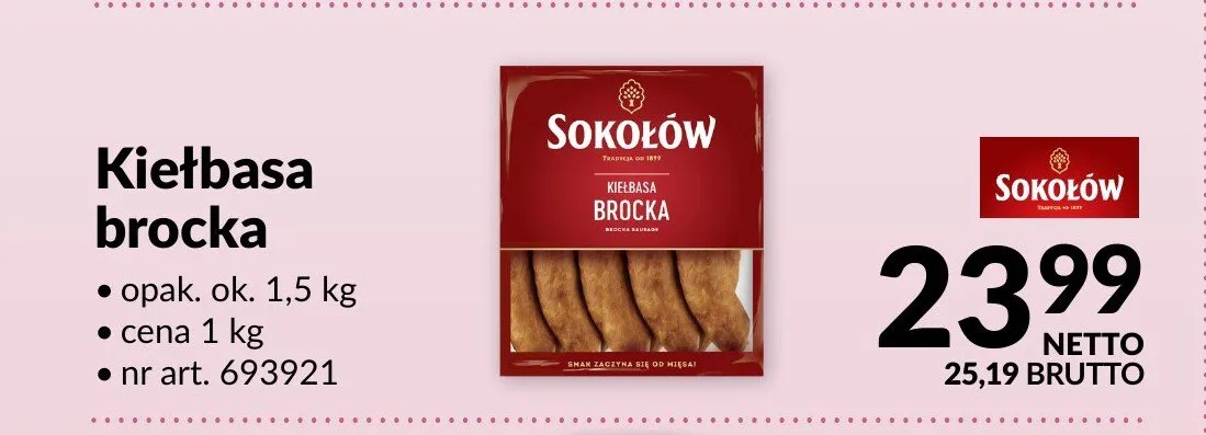 Kiełbasa brocka Sokołów promocja w Makro