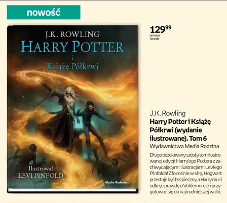 Książka Harry Potter i Książę Półkrwi wydanie ilustrowane tom 6 J.K. Rowling promocja w Empik