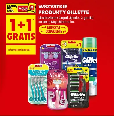 Produkty Gillette promocja w Biedronka
