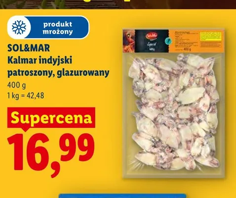 Kalmar indyjski patroszony glazurowany SOL&MAR promocja w Lidl