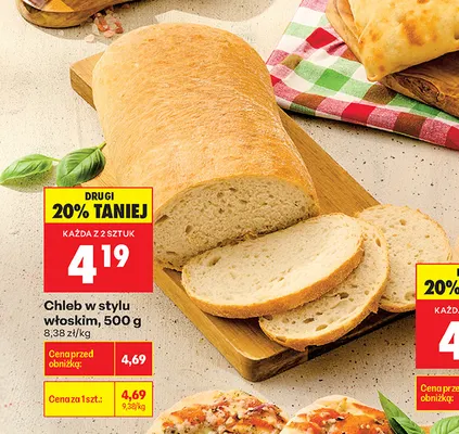 Chleb w stylu włoskim promocja w Biedronka