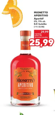Aperitif Mionetto Aperitivo 0% promocja w Kaufland