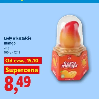 Lody w kształcie mango Frosty promocja w Lidl