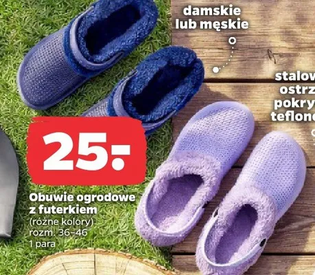 Obuwie ogrodowe z futerkiem męskie promocja w Netto