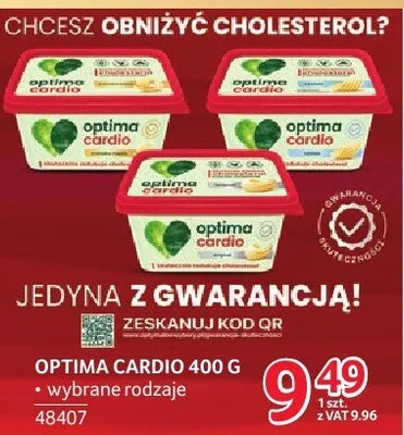 Margaryna Optima Cardio 400g promocja w Selgros