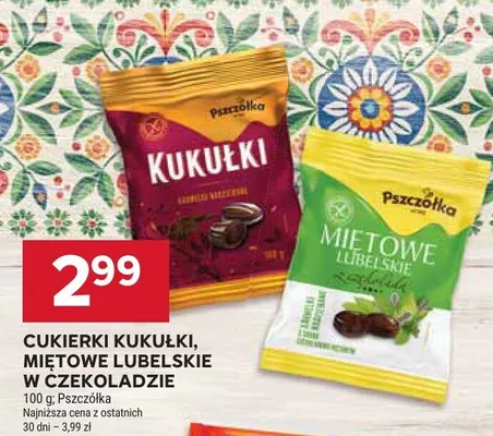 Cukierki kukułki, miętowe lubelskie w czekoladzie promocja w Stokrotka