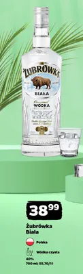 Wódka Żubrówka Biała promocja w Netto