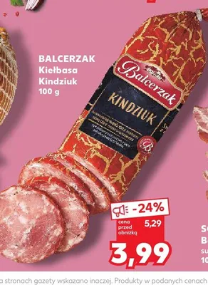 Kiełbasa Kindziuk Balcerzak promocja w Kaufland