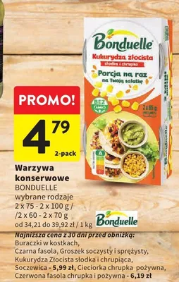Warzywa konserwowe Bonduelle promocja w Intermarche
