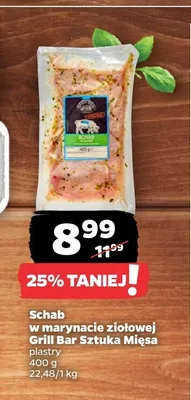 Schab w marynacie ziołowej Grill Bar Sztuka Mięsa promocja w Netto