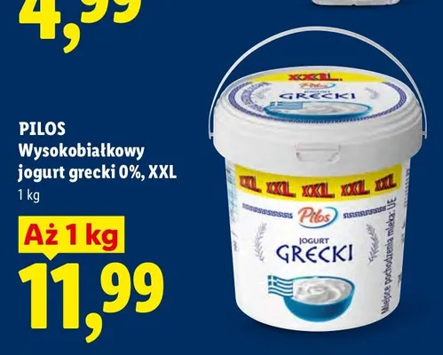 Wysokobiałkowy jogurt grecki Pilos 0% XXL promocja w Lidl