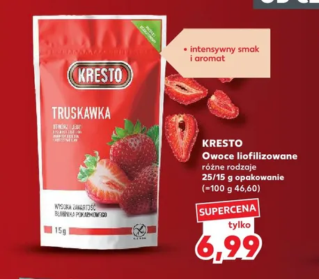 Owoce liofilizowane Kresto promocja w Kaufland